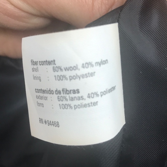 NWT,Esprit Petite Women thick wool coat,black/grey - Picture 14 of 16